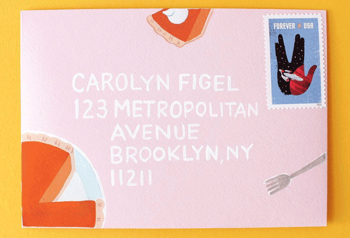 校園清新信紙信封設計制作  第1張