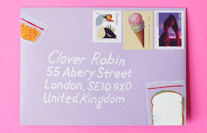 校園清新信紙信封設計制作  第3張